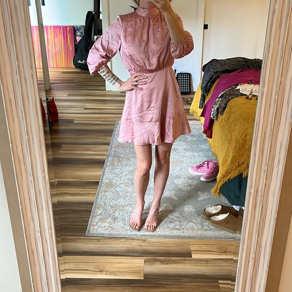 VICI Collection Rose Pink Flounce Dress Size Small - Picture 2 of 3